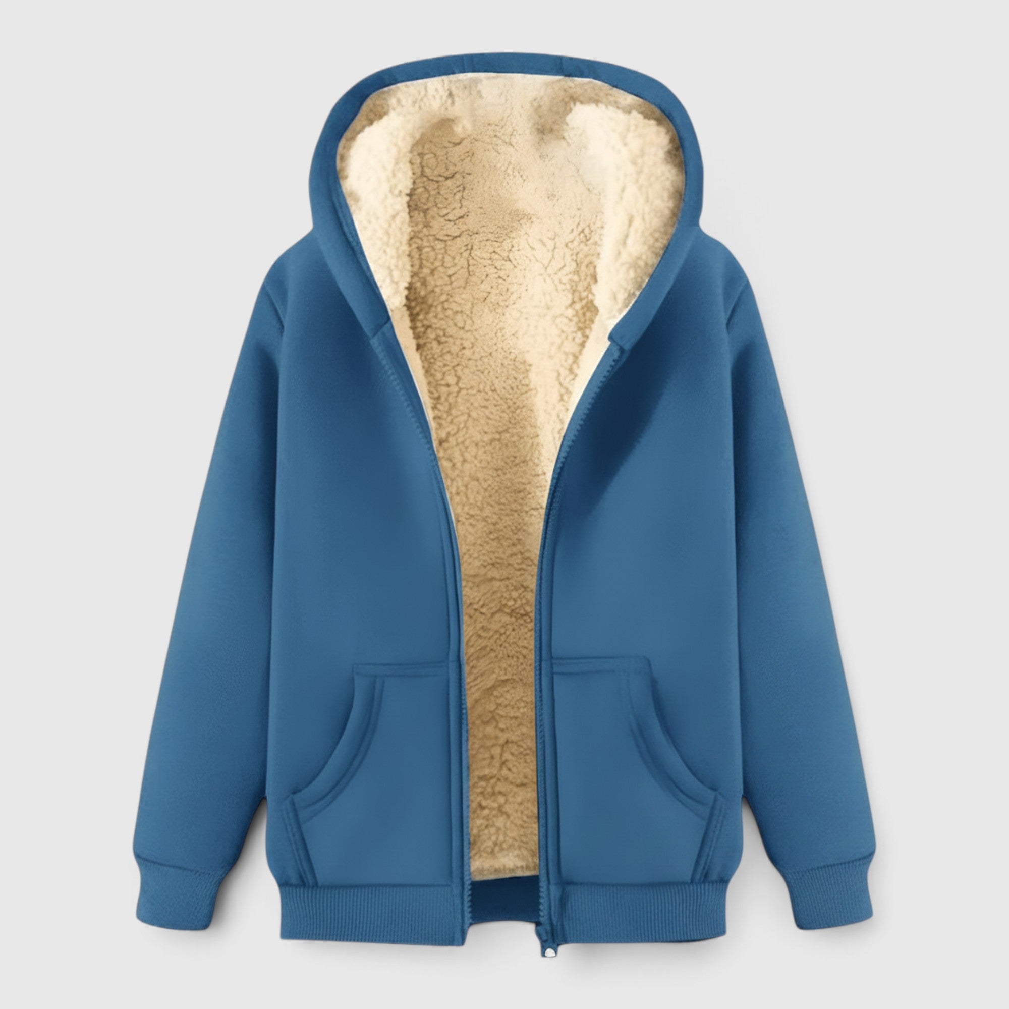 Marcus | Men's Zip-Up Fleece Lined Hoodie – Casual Winter Jacket