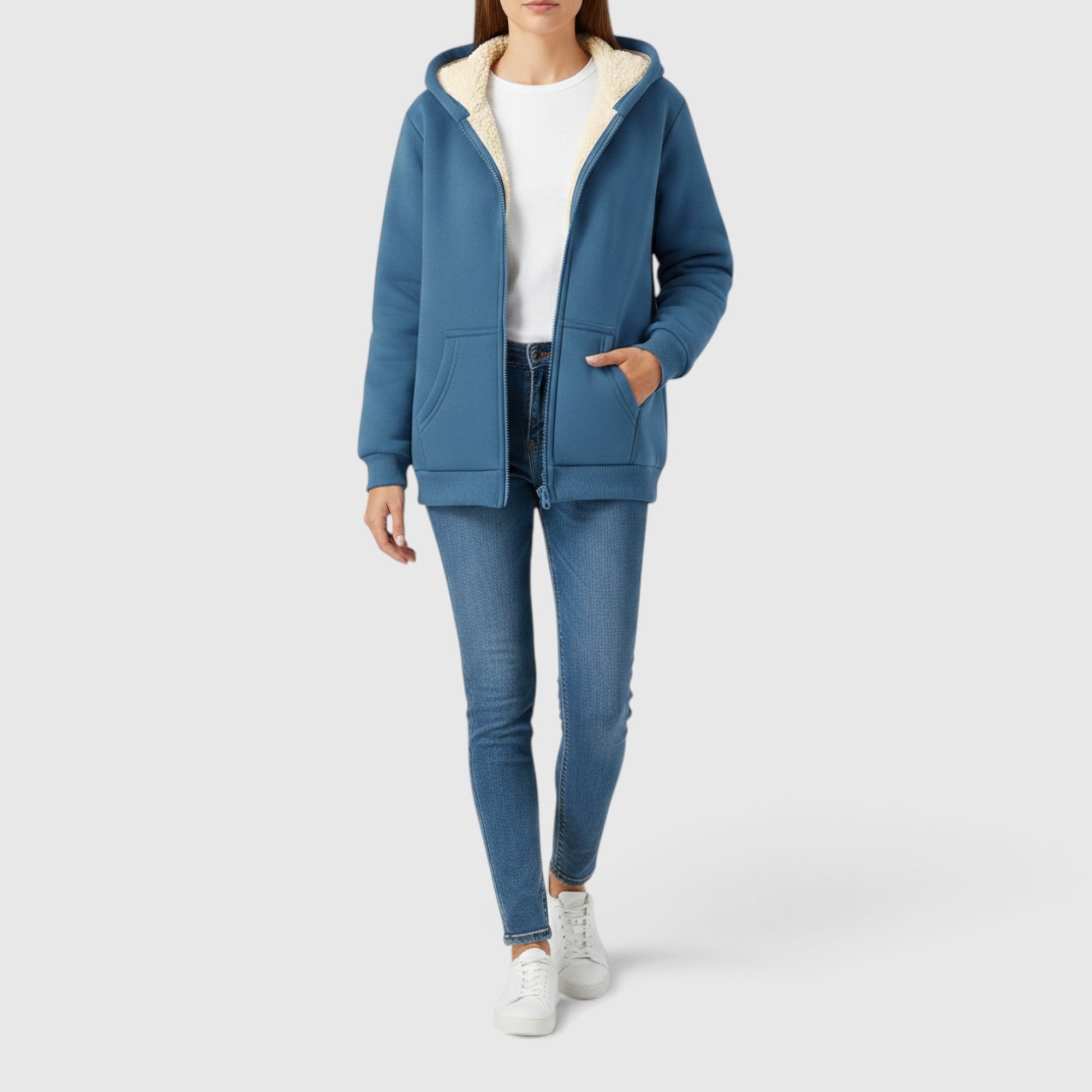Marcus | Men's Zip-Up Fleece Lined Hoodie – Casual Winter Jacket