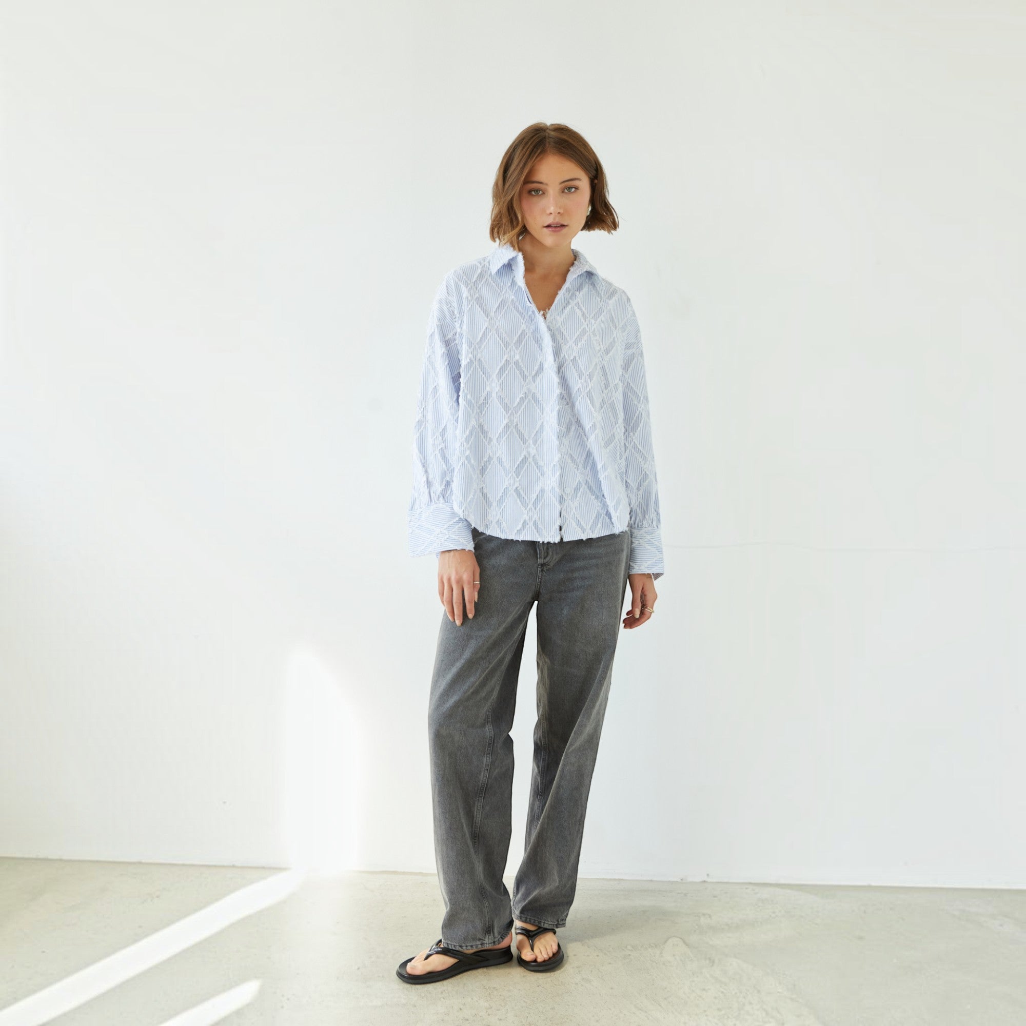 Ellmont London | Women's Boyfriend Fit Button-Down Summer Cotton Shirt