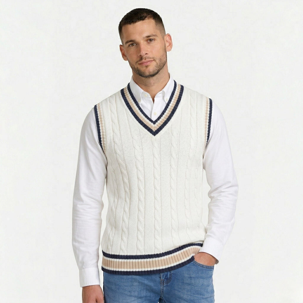 Ellmont London | Knit Jumper Men's Cable Knit Business Casual Sweater