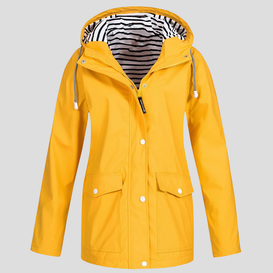 Women's Waterproof Hooded Jacket – Water-Resistant and Windproof