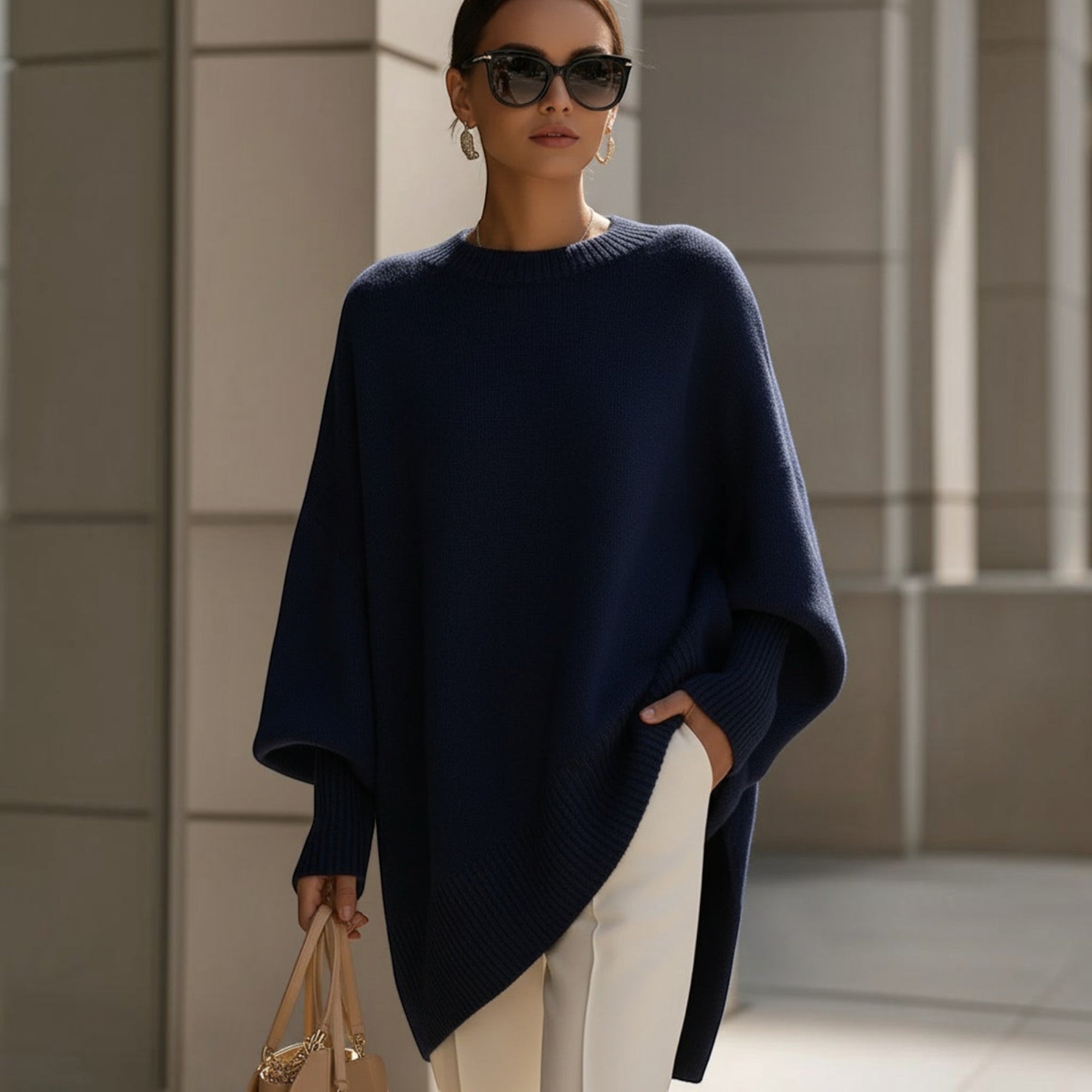 Ellmont London | Women's Cozy Sophisticated Sweater Soft Relaxed Fit Pullover