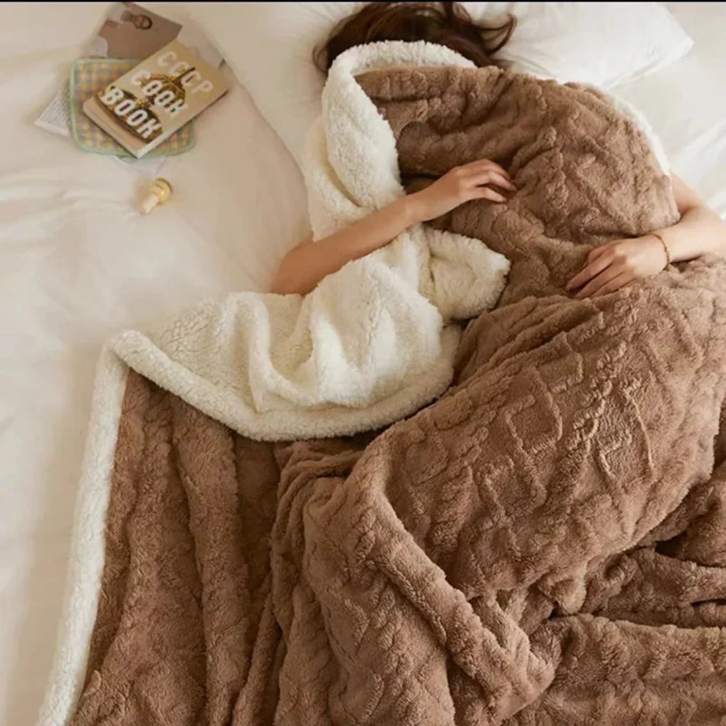 Thick Fleece Blanket – Warm Winter Throw