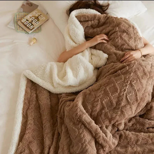 Thick Fleece Blanket – Warm Winter Throw
