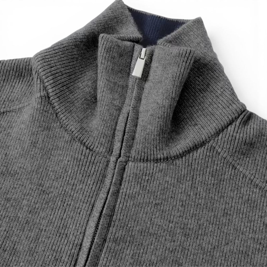 Ellmont London | Men's Full Zip Sweater Knit Cardigan for Work & Casual Wear