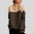 Flora | Two-Tone High-Neck Pullover