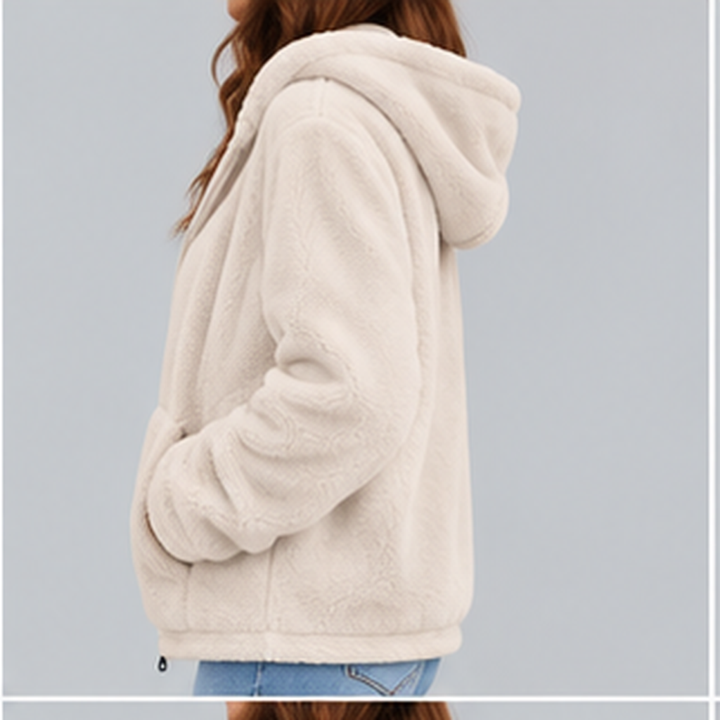 Men’s Sherpa Fleece Jacket – Hooded Full-Zip Winter Jacket