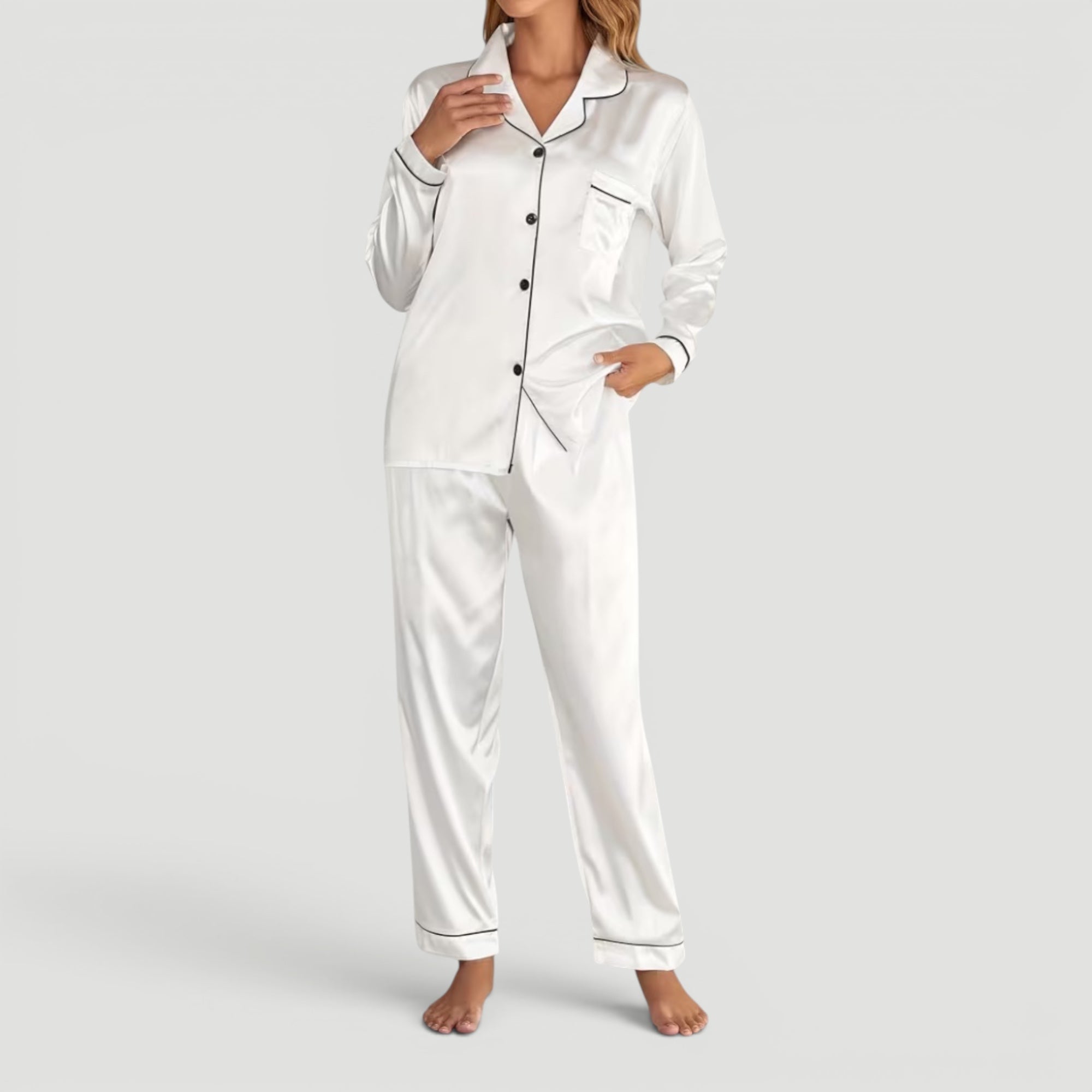 Ellmont London | Women’s Elegant Two Piece Pajama Lounge Set