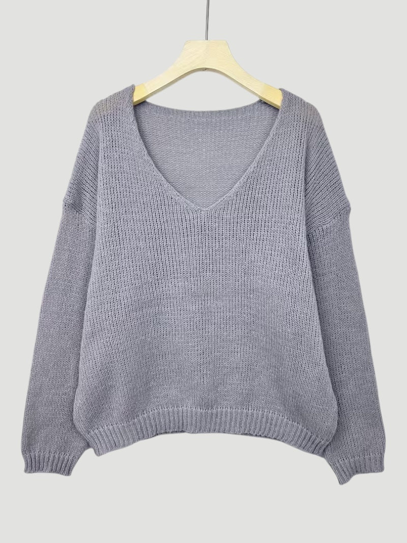 Ellmont London | Women’s Comfortable V-Neck Sweater Everyday