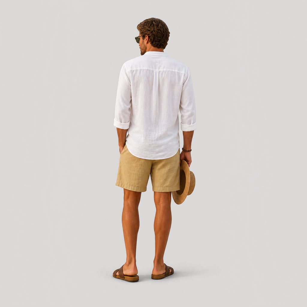 Ellmont London | Men’s Linen Shorts Essentials  Lightweight Summer Comfort Fit