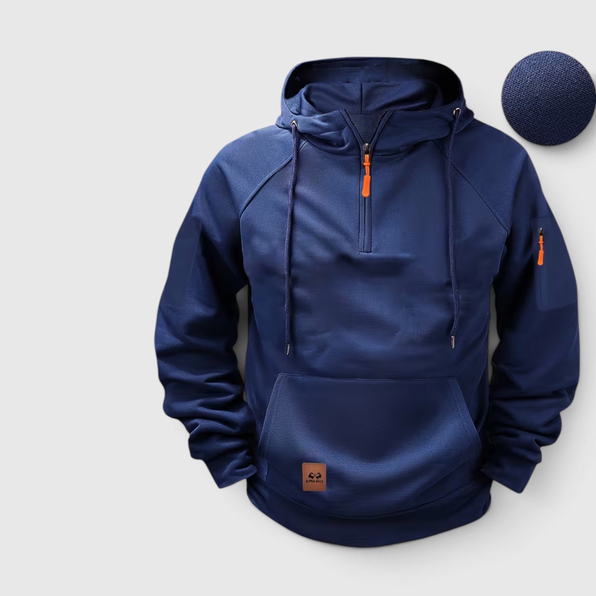 Felix | Men's Fleece Hoodie Quarter Zip – Casual Long Sleeve Pullover