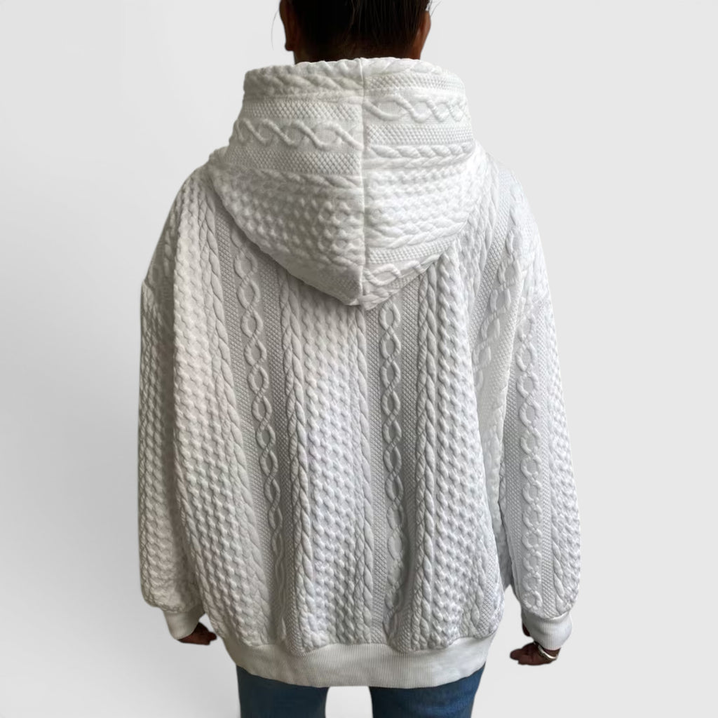 Ellmont London | Women's Plus Size Long Sleeve Hoodie Relaxed Fit Sweatshirt