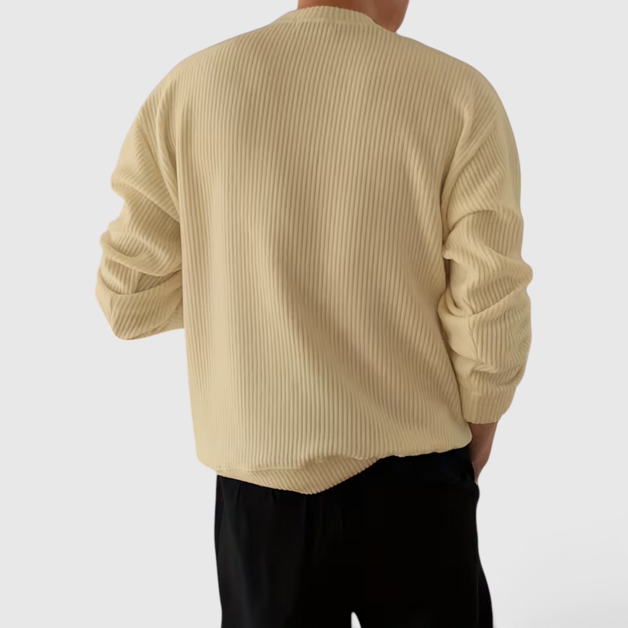 Liam | Men's Crewneck Sweater Loose Fit Everyday Knit Sweatshirt