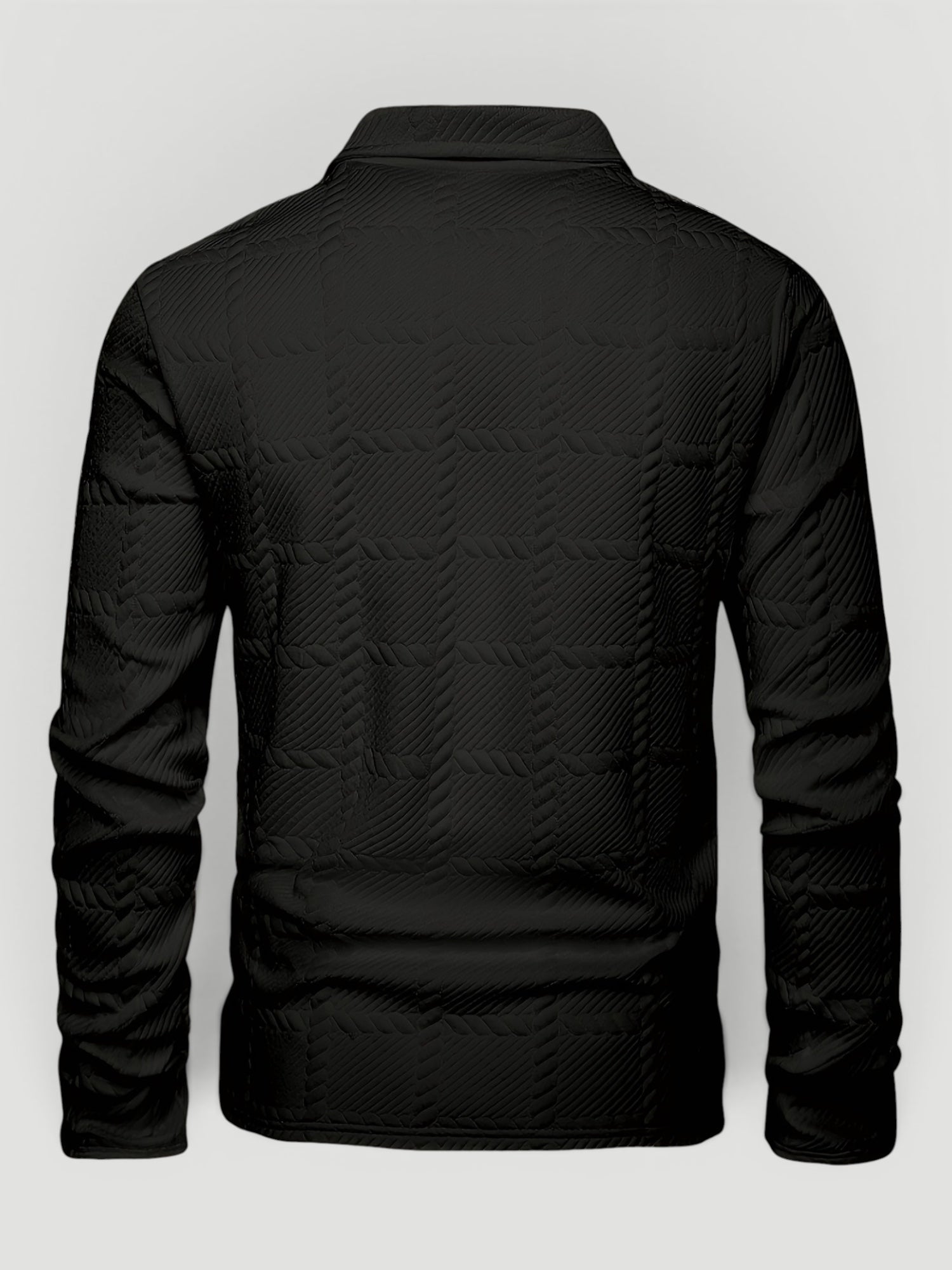 Ellmont London | Men’s Button Polo Shirt Modern Jacquard Knit