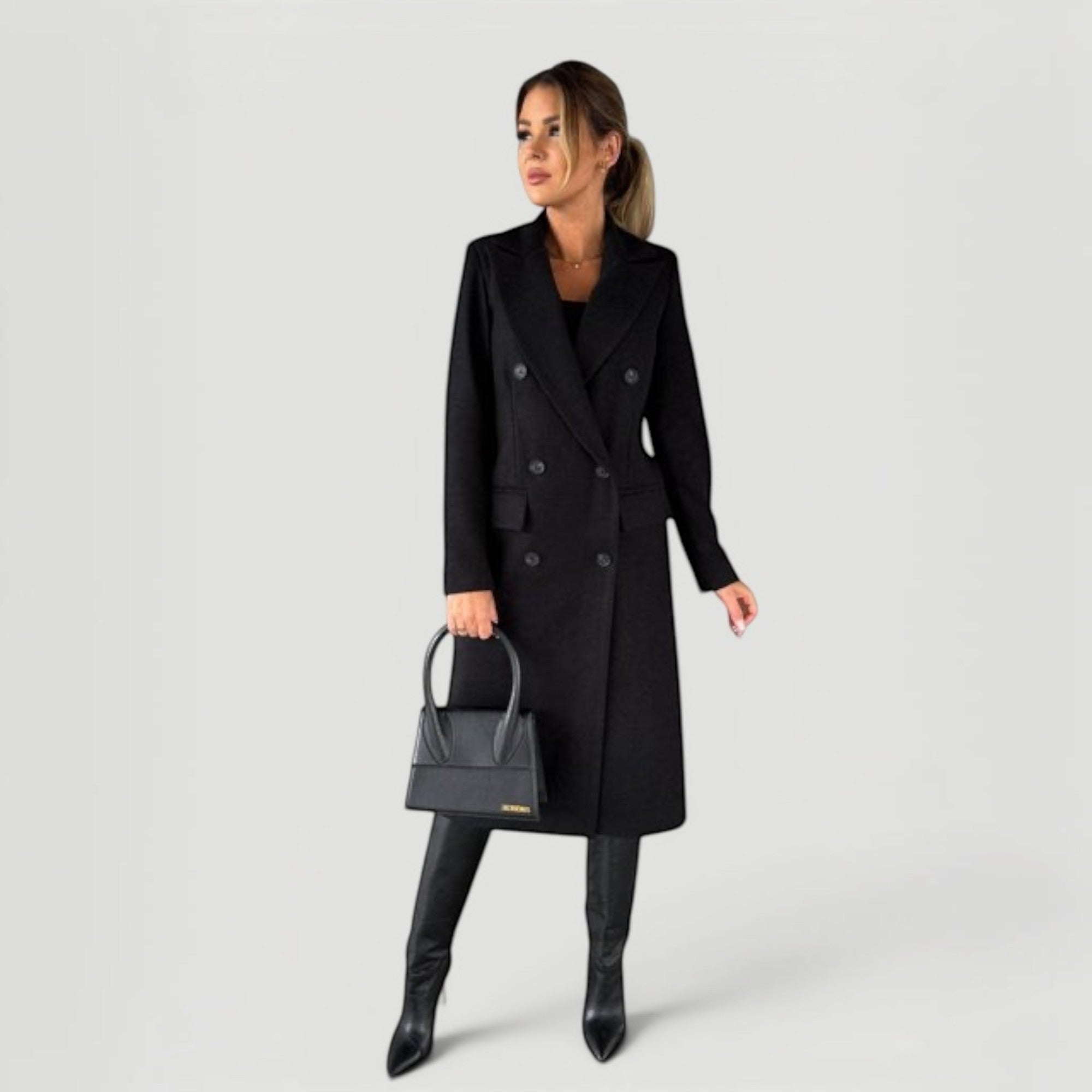Ellmont London | Women’s Minimalist Double-Breasted Jacket Everyday Wear