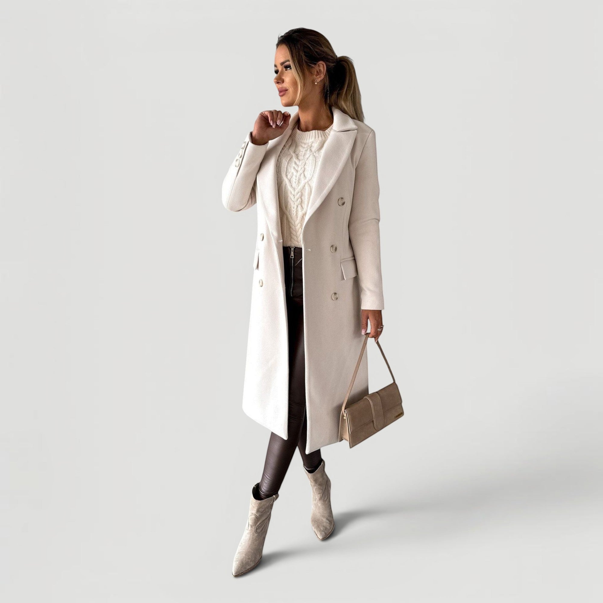 Ellmont London | Women’s Minimalist Double-Breasted Jacket Everyday Wear