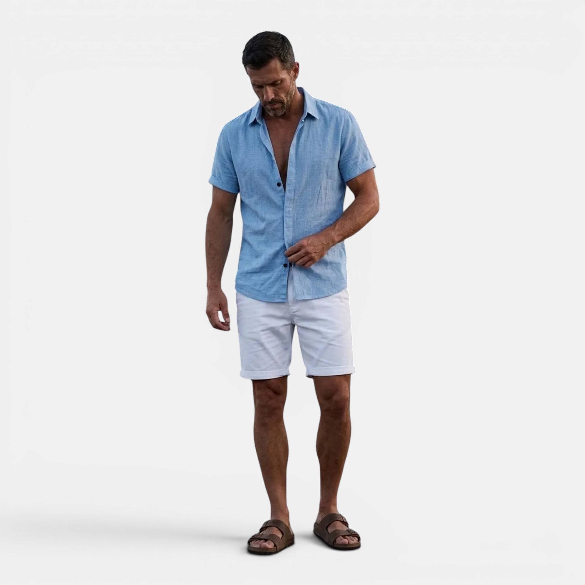 Ellmont London | Men's Top Lightweight Summer Linen Shirt for Everyday Wear
