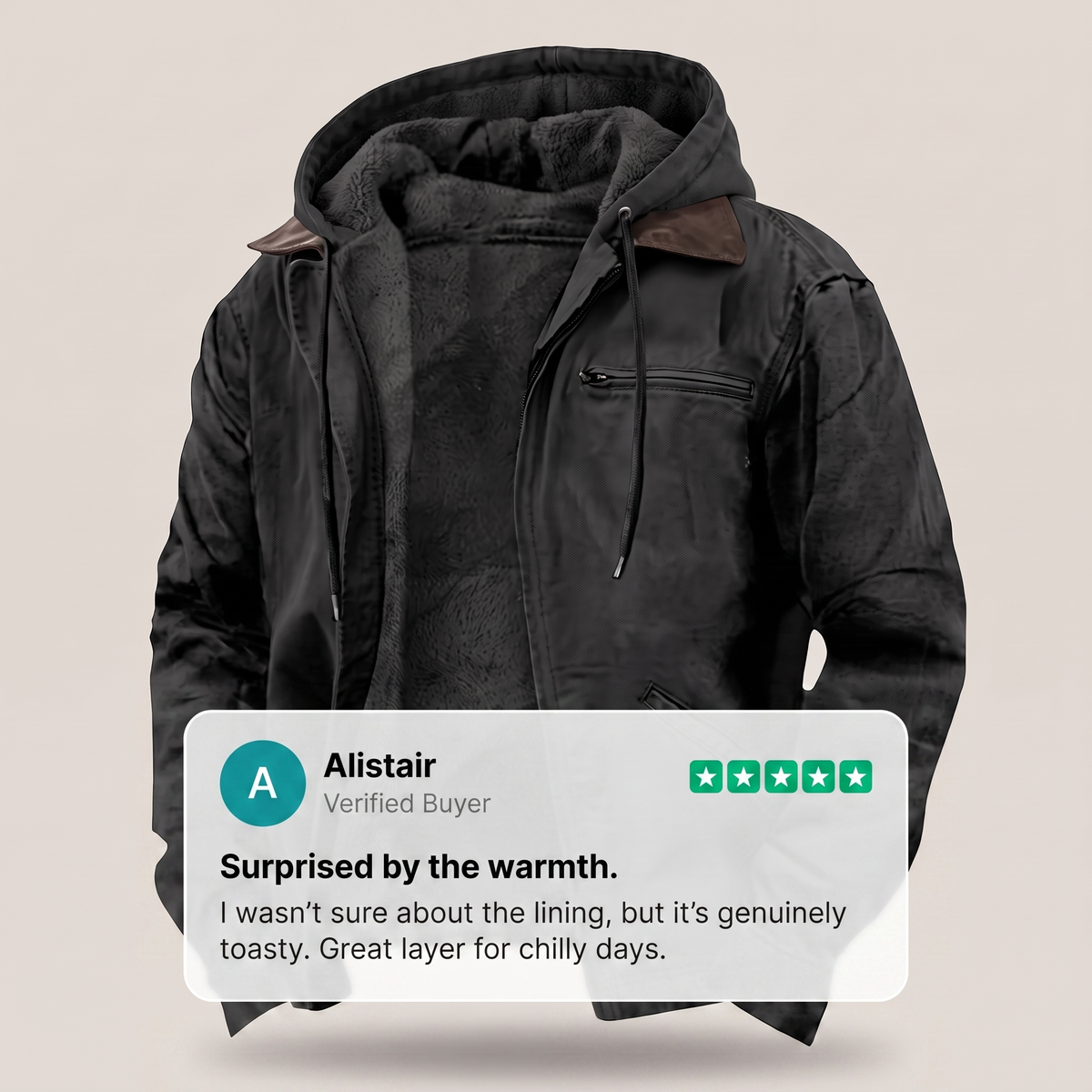 Men's Full-Zip Hooded Jacket