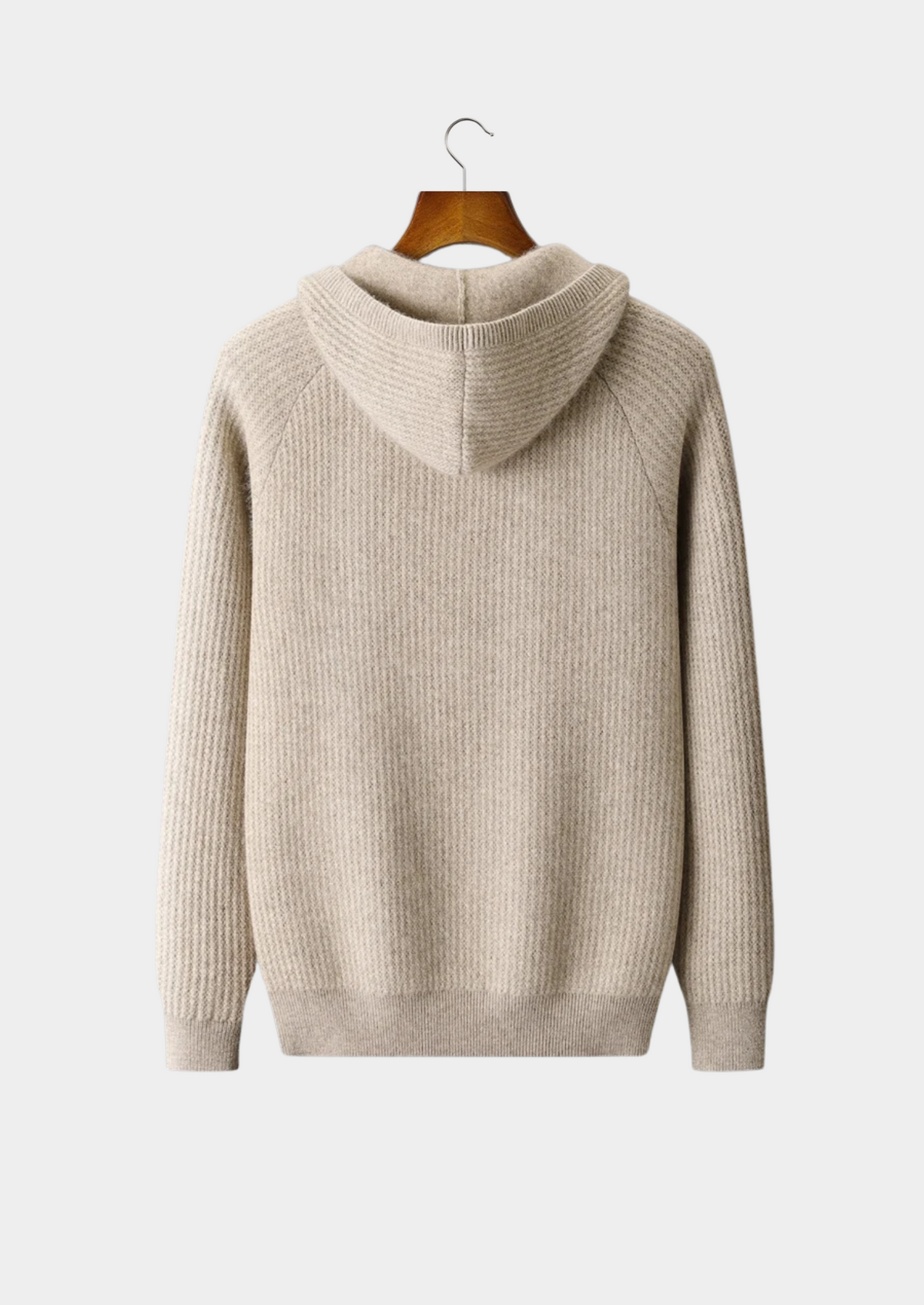 Extra-Fine Merino Wool Ribbed Zip Hoodie