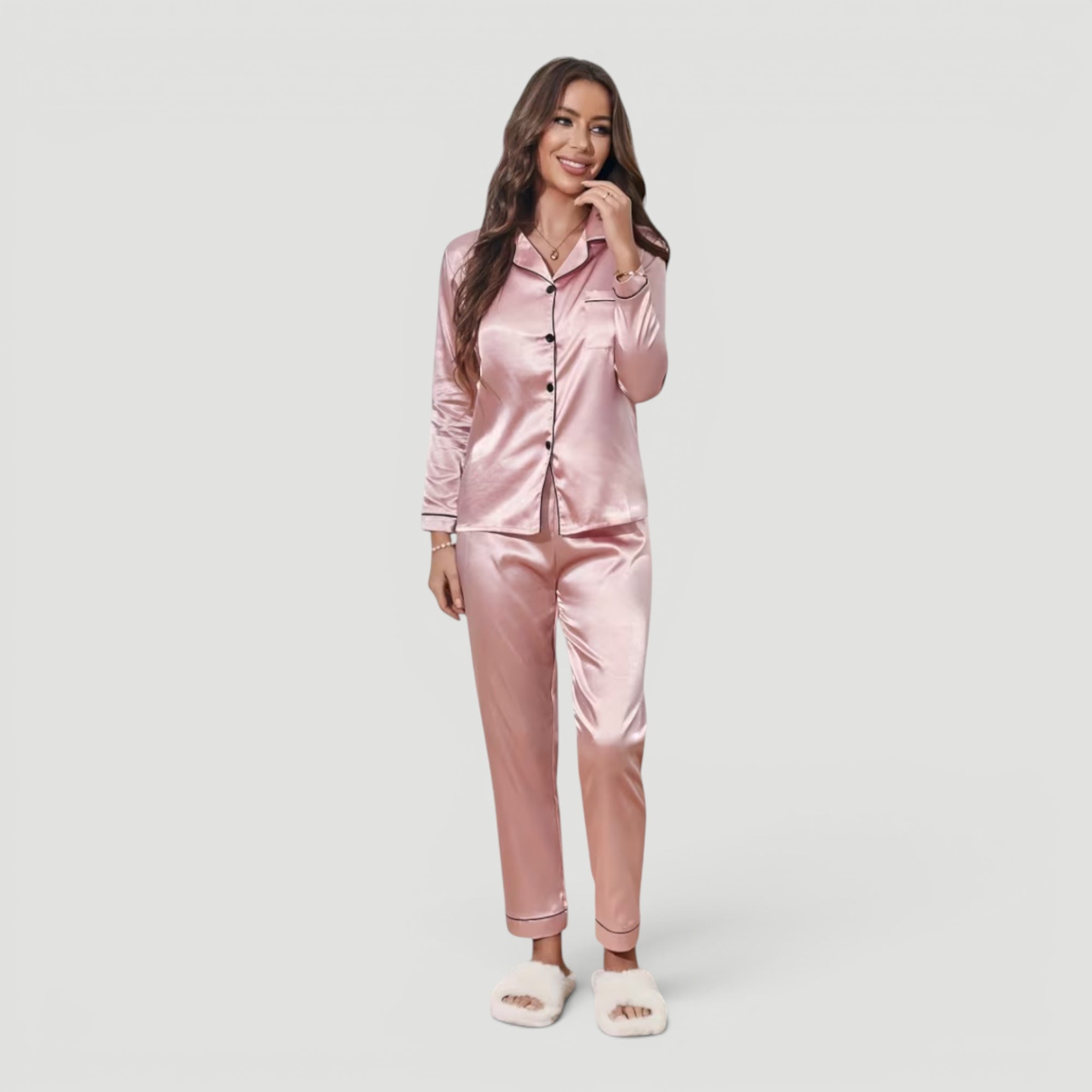 Ellmont London | Women’s Elegant Two Piece Pajama Lounge Set