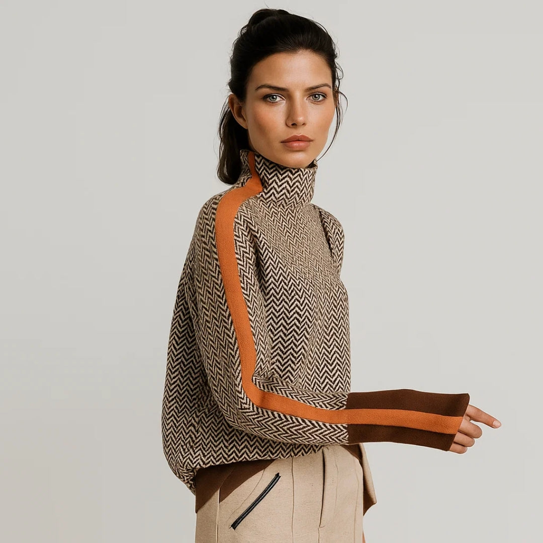 Women's High Collar Pullover Jumper