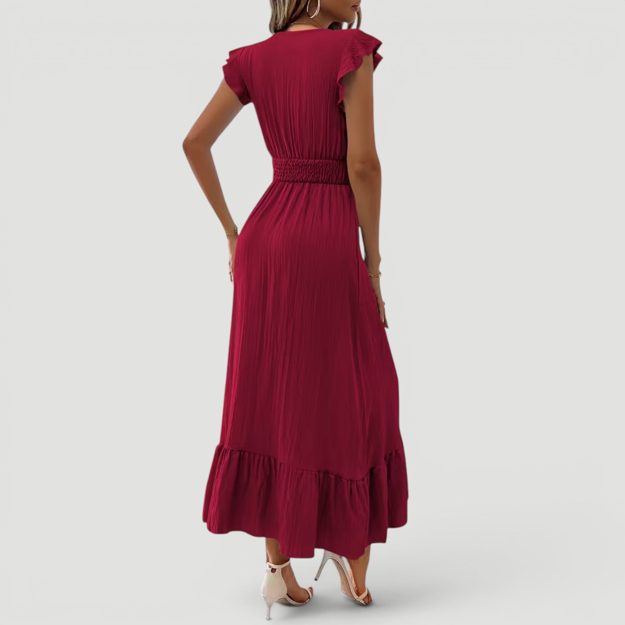 Ellmont London | Women’s Flowy V Neck Evening Summer Dress