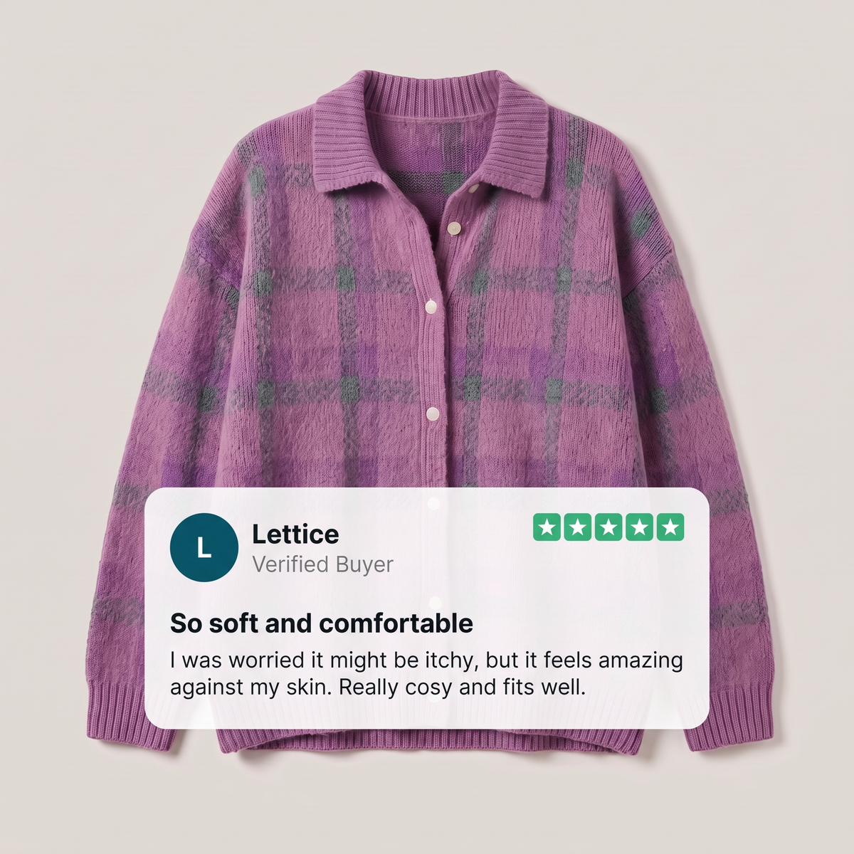 Nell | VIVIENNE RETRO CHECK SWEATER