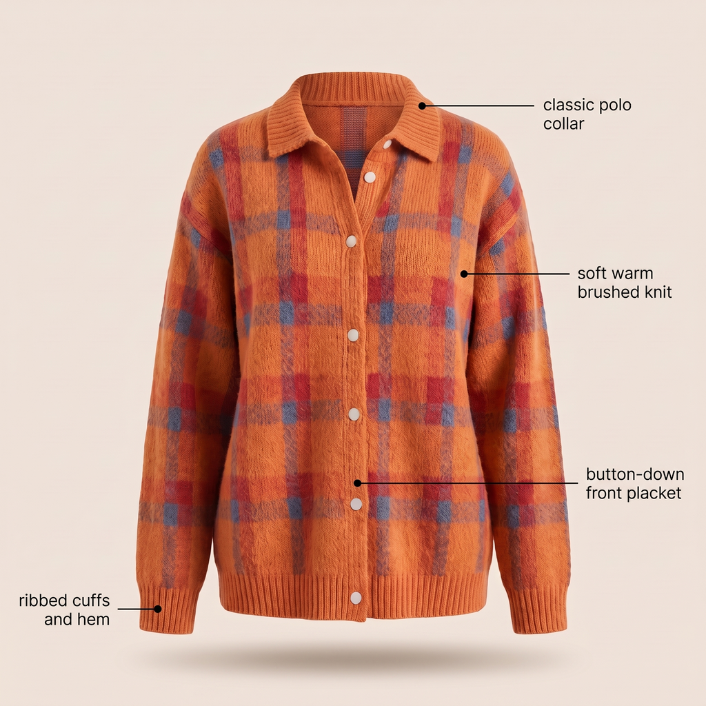 Nell | VIVIENNE RETRO CHECK SWEATER