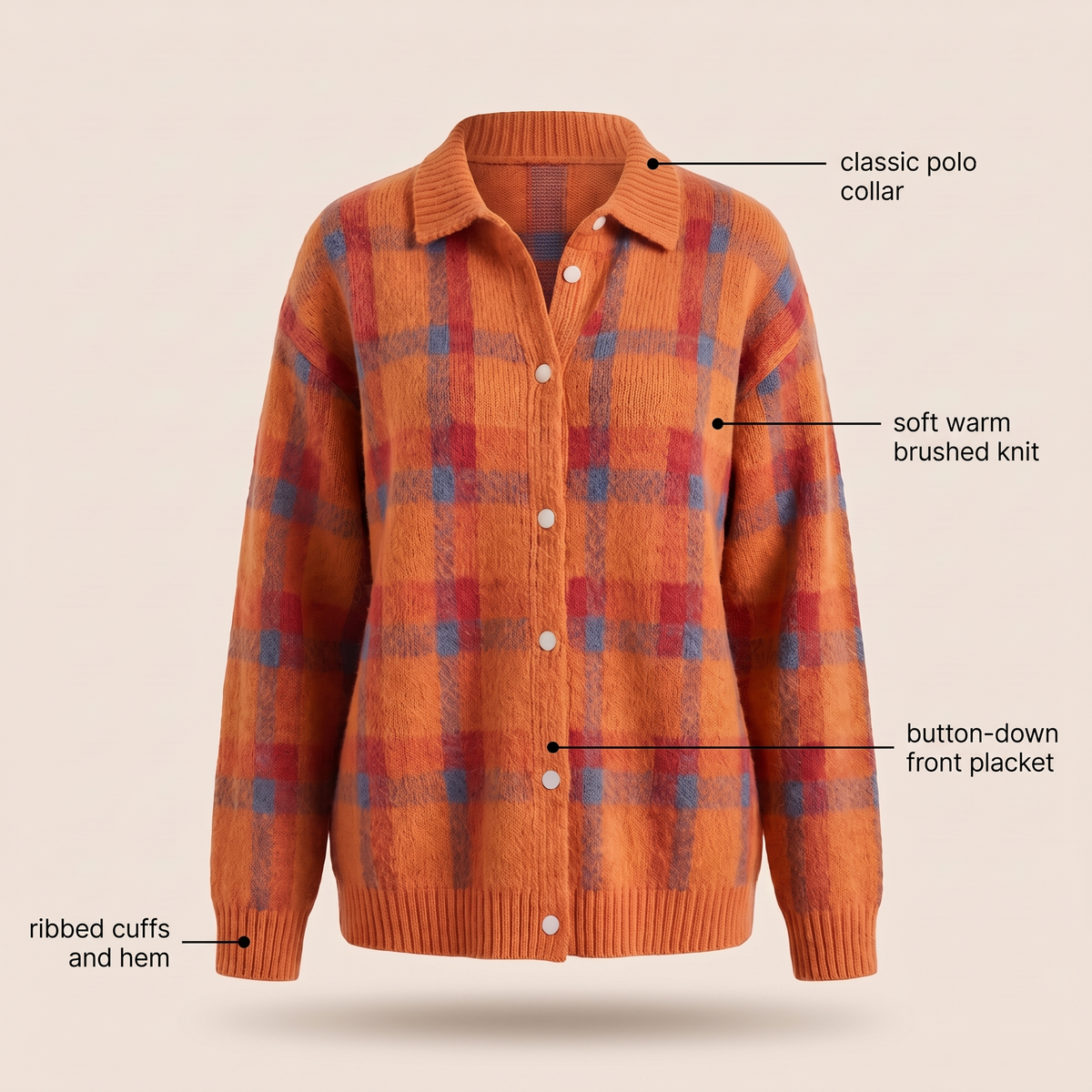 Nell | VIVIENNE RETRO CHECK SWEATER