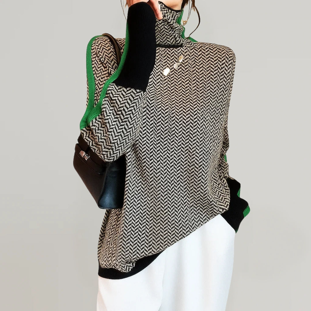 Women's High Collar Pullover Jumper