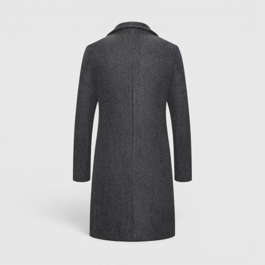 Ellmont London | Men's Trench Coat Single-Breasted Long Winter Overcoat