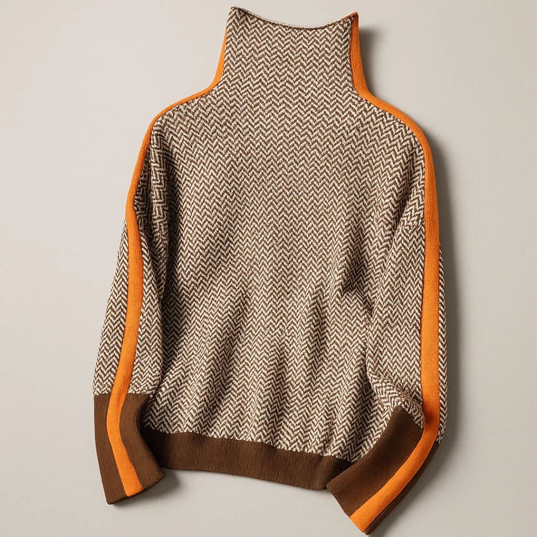 Women's High Collar Pullover Jumper