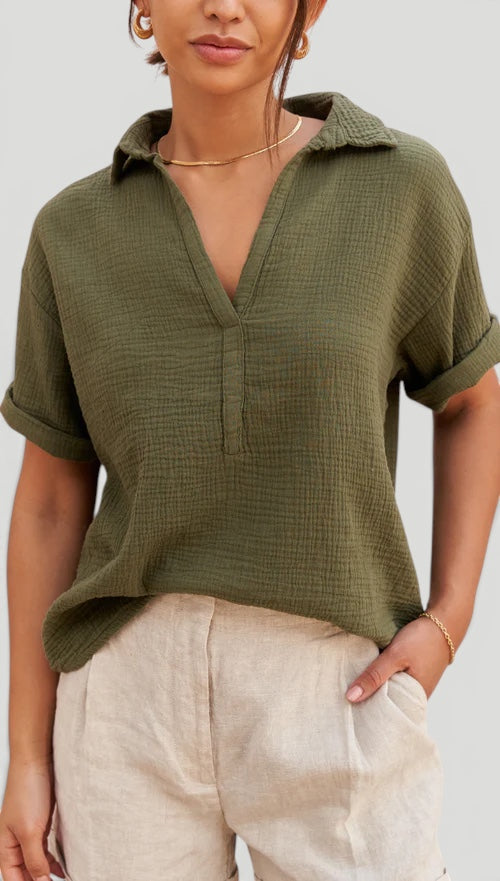 Ellmont London | Women’s Easy Care Cotton Care Cotton Summer Blouse