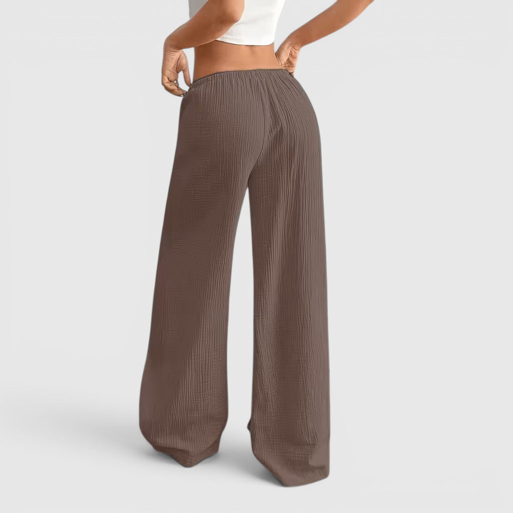 Greta | Women's Loose Straight Leg Trouser Set Lightweight Casual Outfit