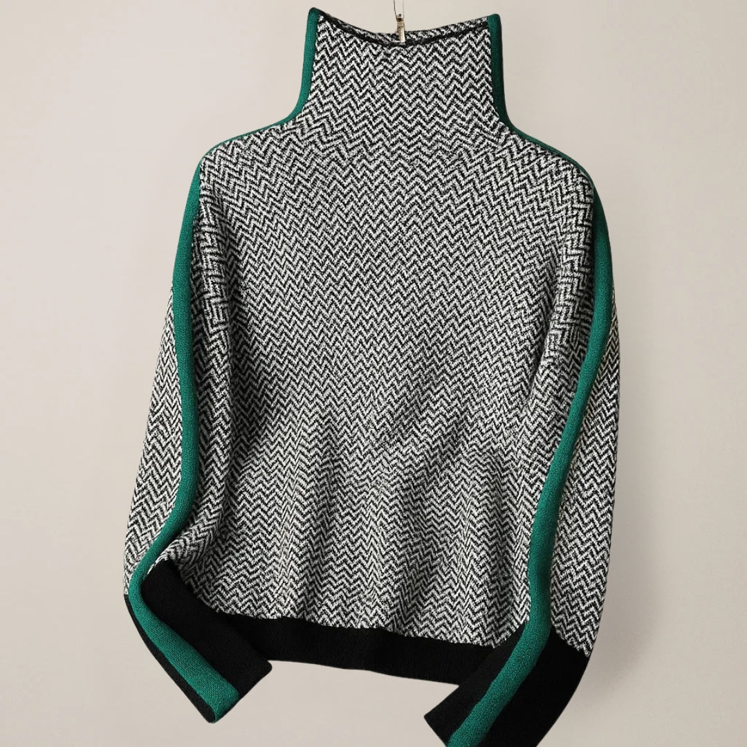 Women's High Collar Pullover Jumper