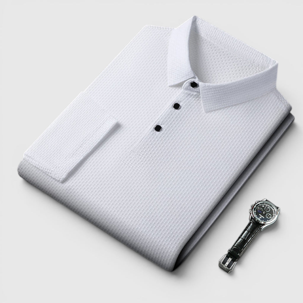 Ellmont London | Men's Long Sleeve Polo Breathable Smart Casual Comfort Top