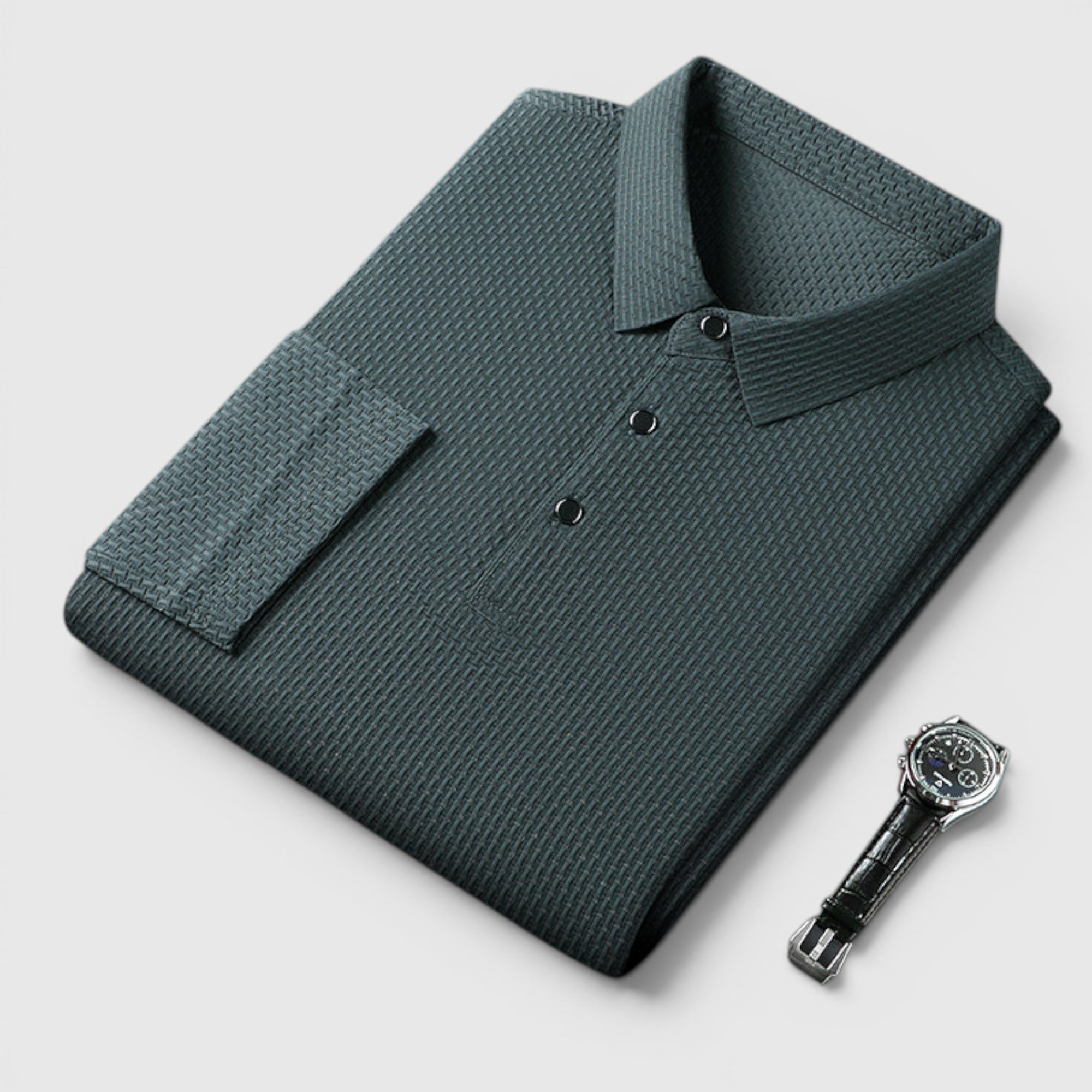 Ellmont London | Men's Long Sleeve Polo Breathable Smart Casual Comfort Top