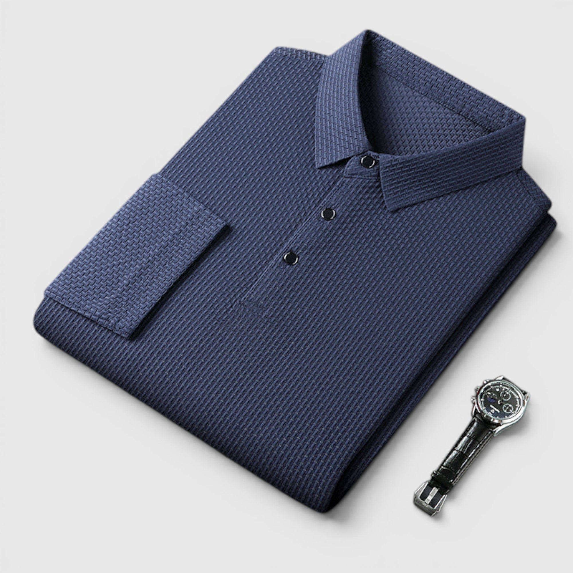 Ellmont London | Men's Long Sleeve Polo Breathable Smart Casual Comfort Top