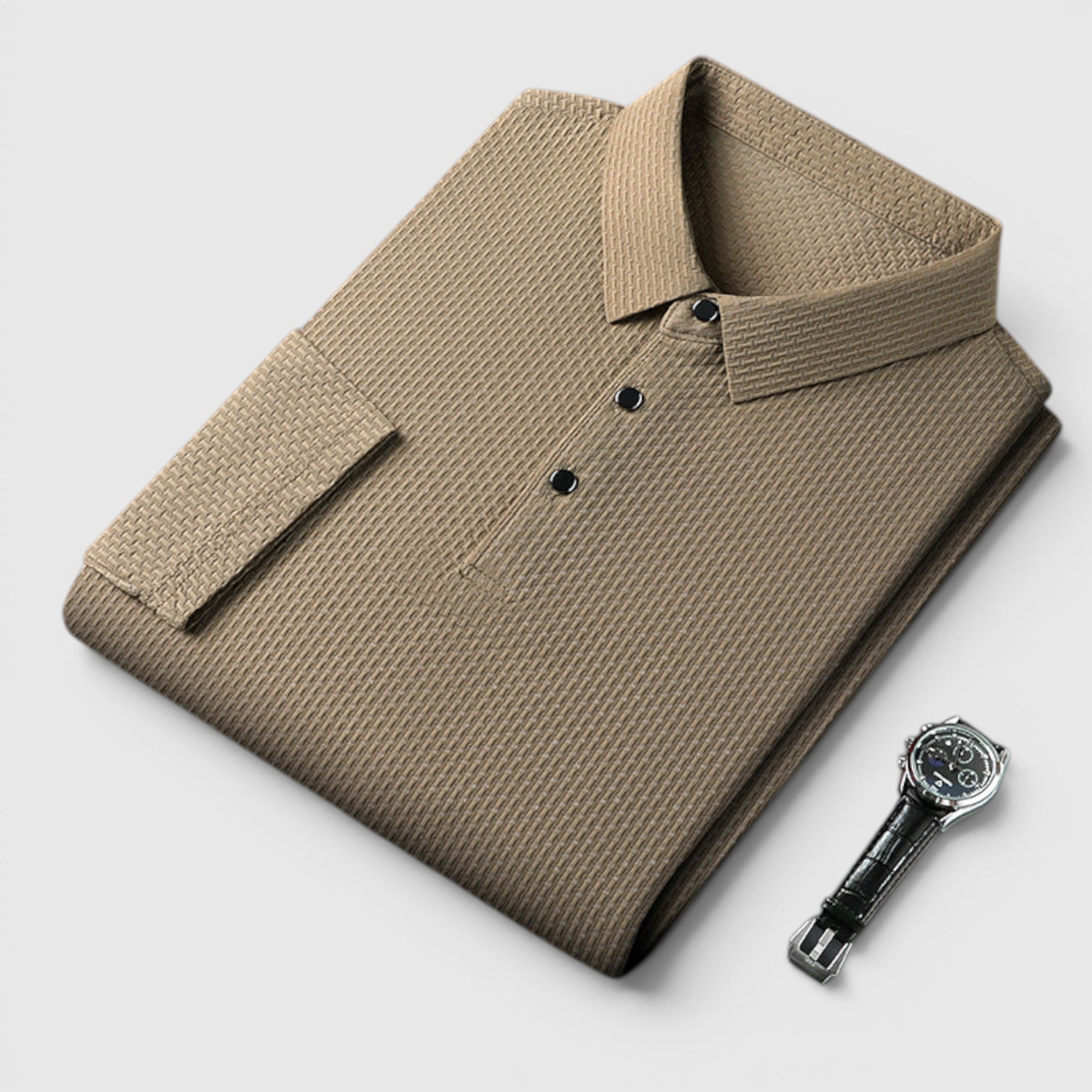 Ellmont London | Men's Long Sleeve Polo Breathable Smart Casual Comfort Top