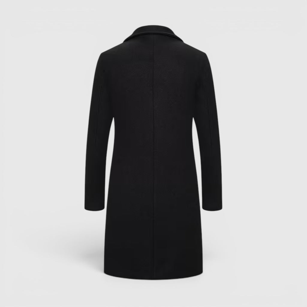 Ellmont London | Men's Trench Coat Single-Breasted Long Winter Overcoat