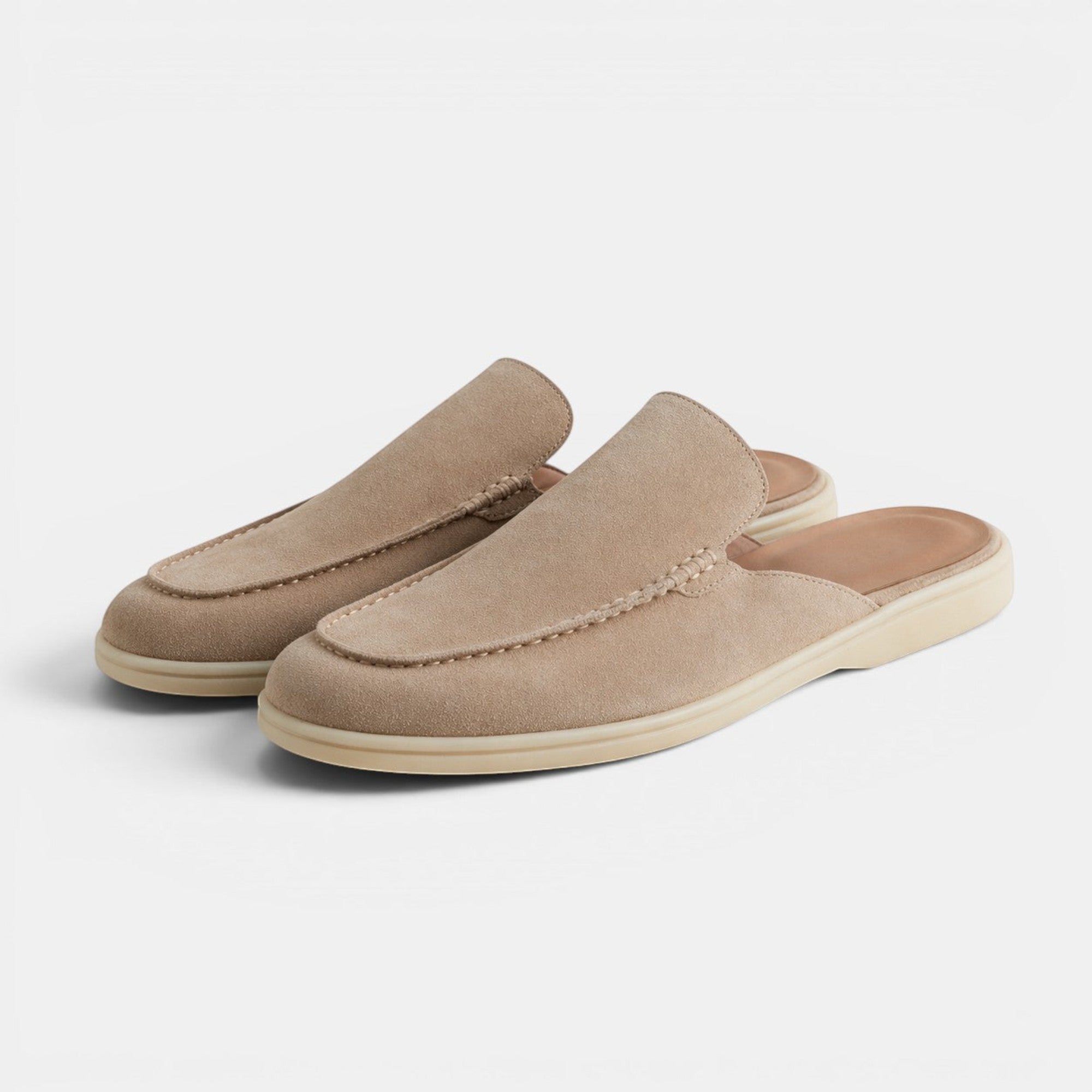 Ellmont London | Men's Breathable Suede Mules Lightweight Casual Slip-On Shoes