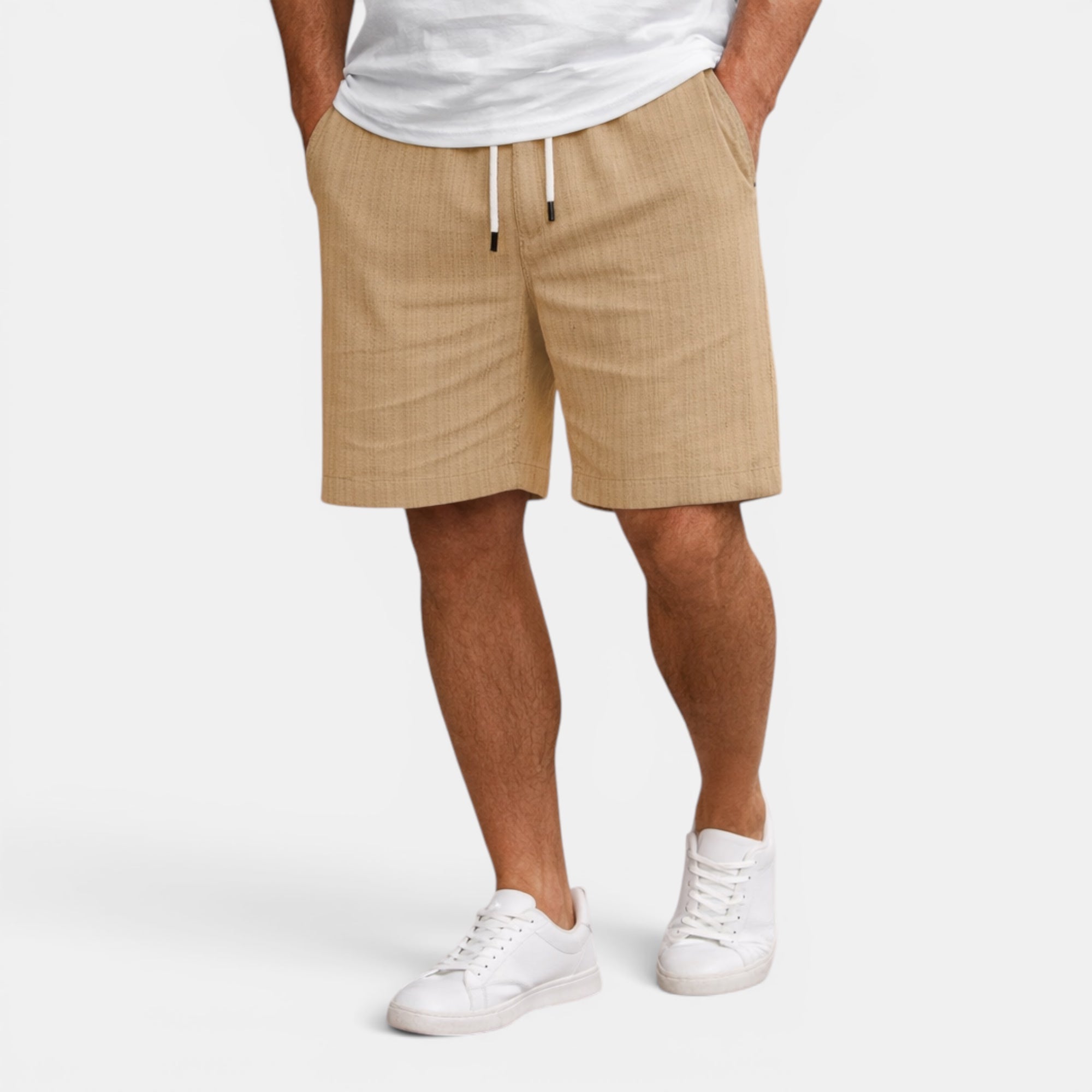 Ellmont London | Men's Breathable Casual Linen Summer Shorts Regular Fit