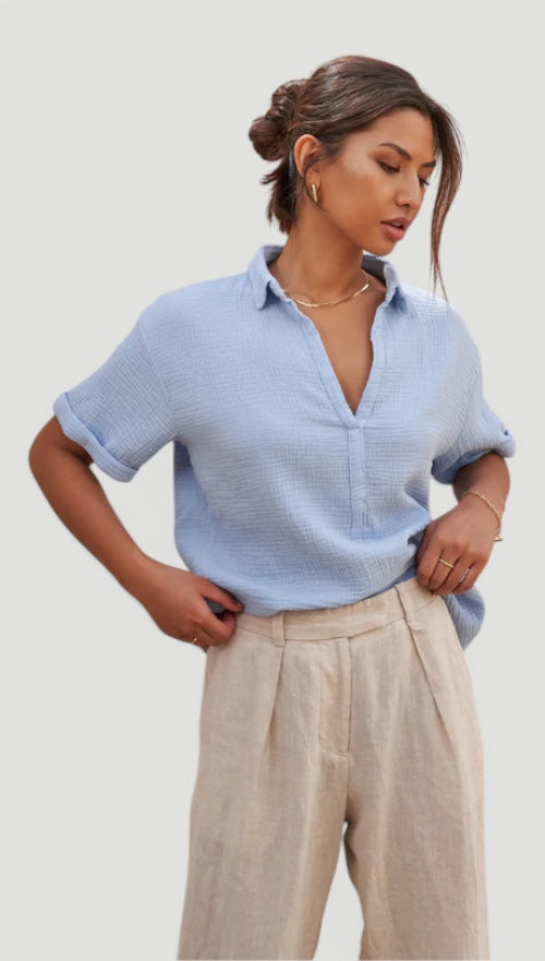 Ellmont London | Women’s Easy Care Cotton Care Cotton Summer Blouse