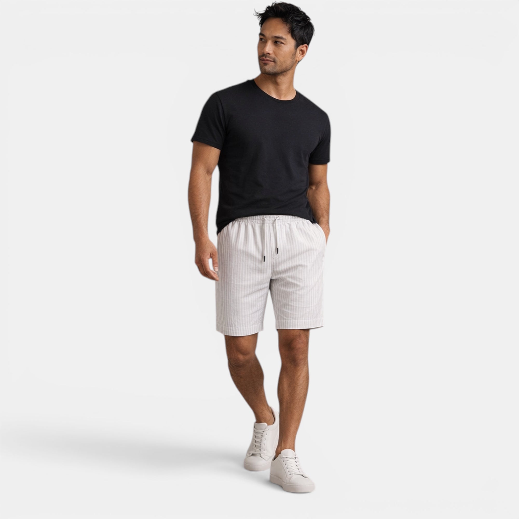 Ellmont London | Men's Breathable Casual Linen Summer Shorts Regular Fit