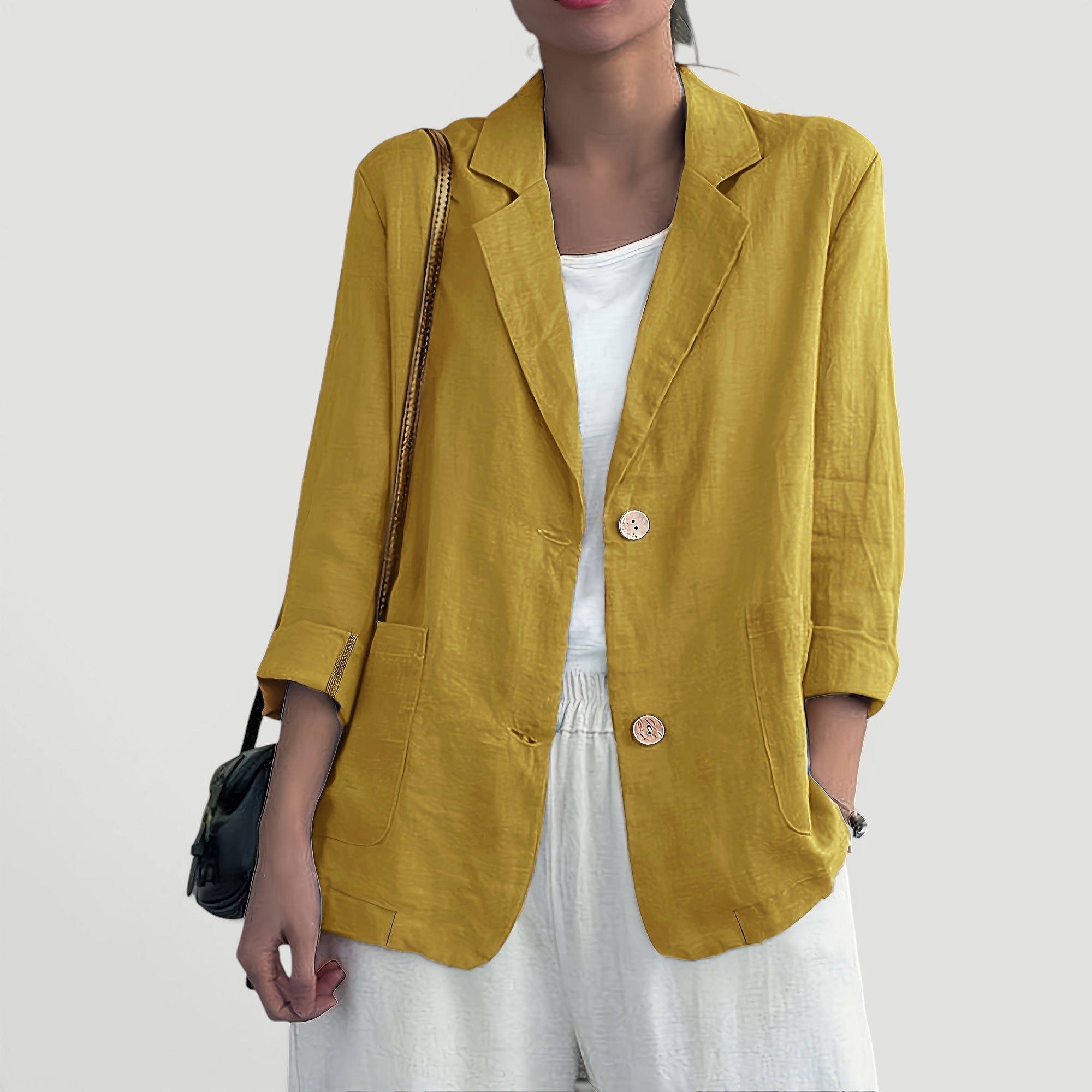 Ellmont London | Women's Summer 2 Button Blazer Jacket with Pockets