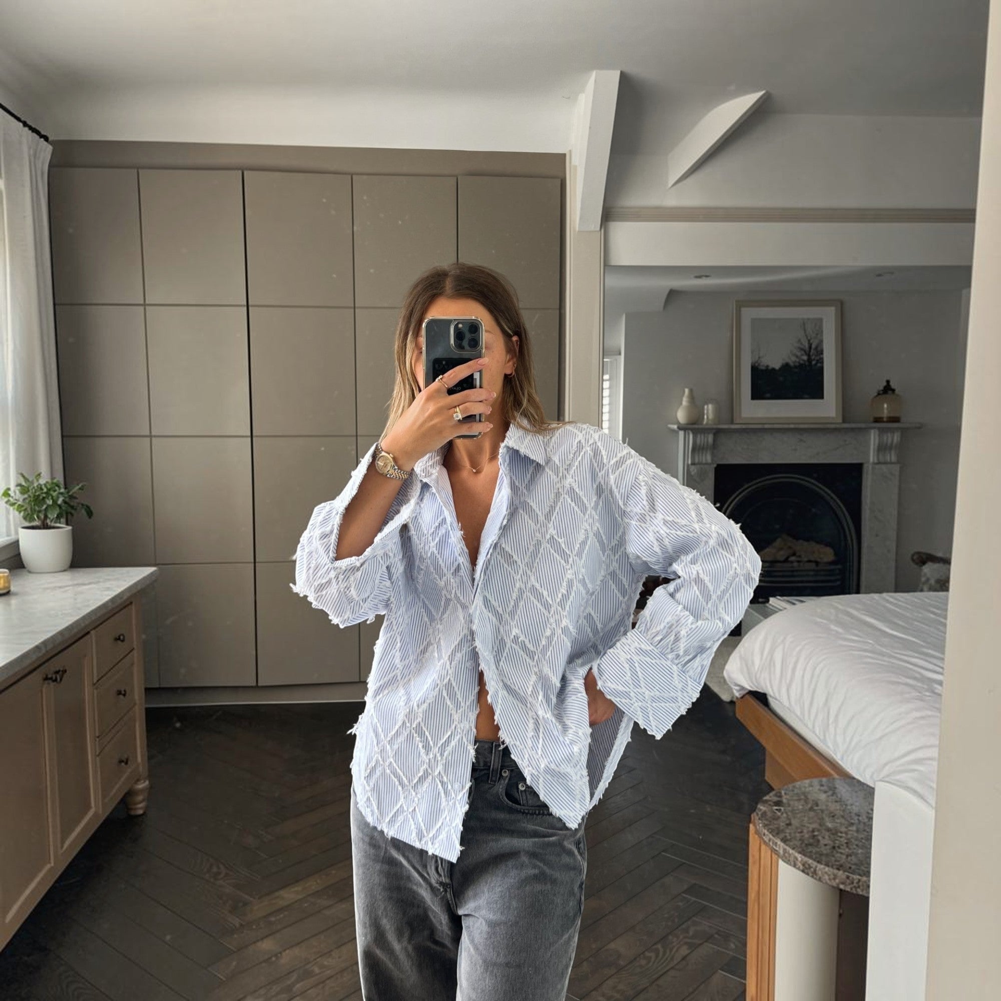 Ellmont London | Women's Boyfriend Fit Button-Down Summer Cotton Shirt