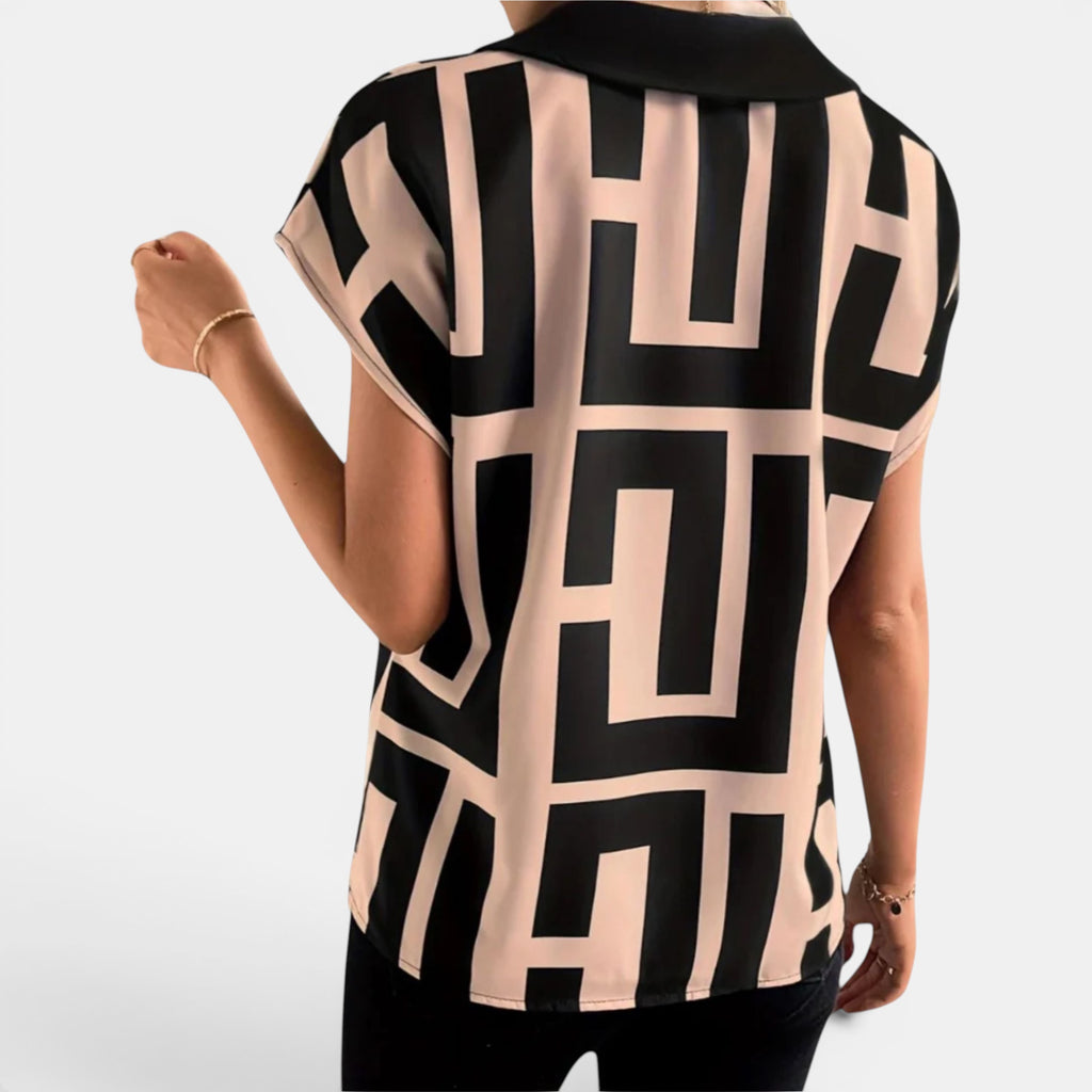 Ellmont London | Women's Breathable V-Neck Work Summer Blouse