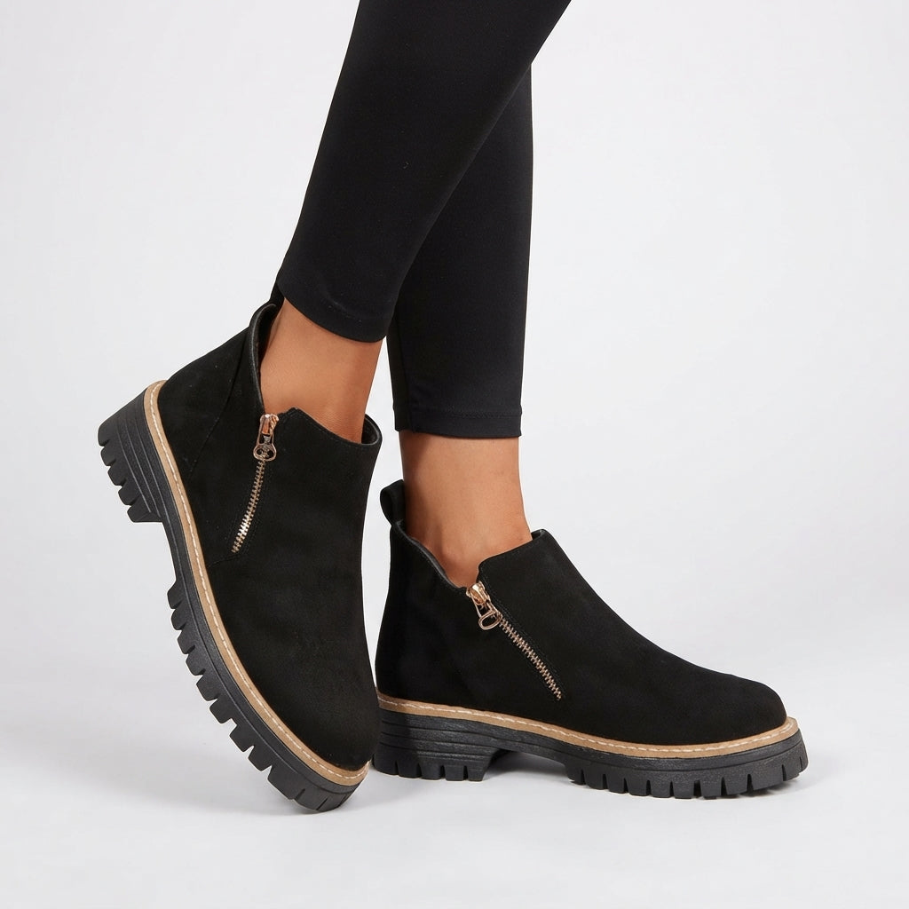 Women's Black Heeled Ankle Boots