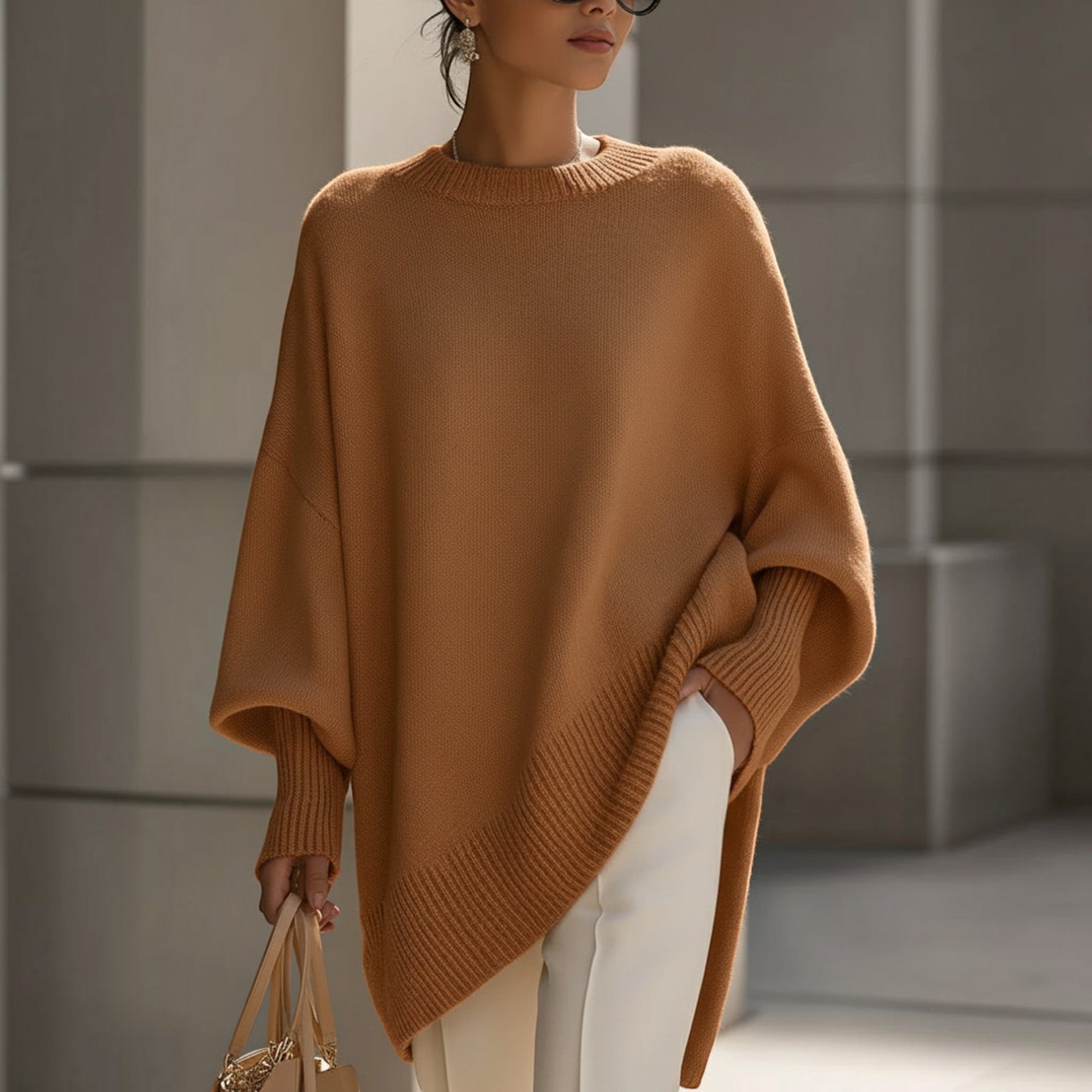 Ellmont London | Women's Cozy Sophisticated Sweater Soft Relaxed Fit Pullover