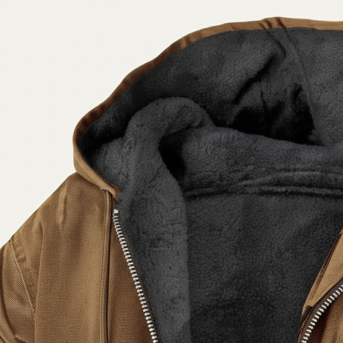 Men's Fleece Lined Hooded Jacket – Retro Full-Zip